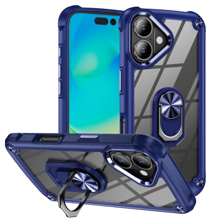 TPU + PC Objektivschutz Handyhülle mit Ringhalter, Für iPhone 17e / 16e, Für iPhone 17 Pro Max, Für iPhone 17, Für iPhone Air, Für iPhone 16 Pro Max, Für iPhone 16 Pro, Für iPhone 16 Plus, Für iPhone 16