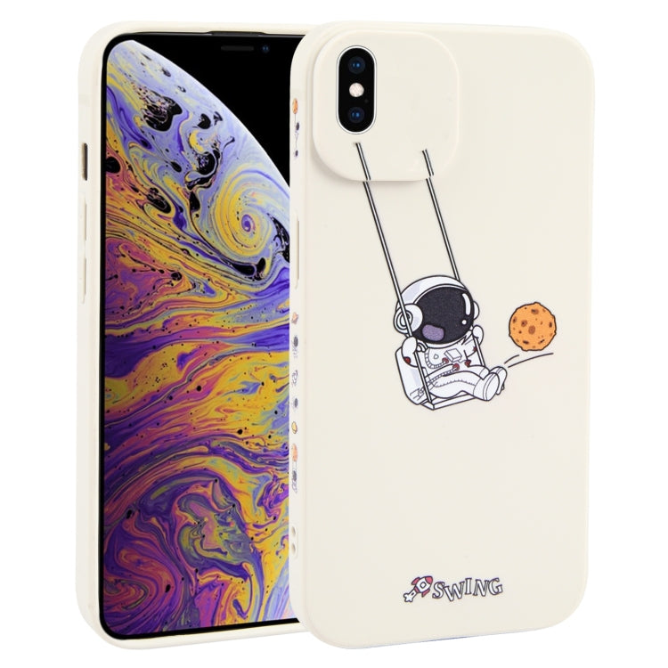 Astronaut Swinging Pattern TPU Phone Case, For iPhone XS / X, For iPhone XR, For iPhone XS Max, For iPhone 8 Plus / 7 Plus