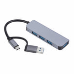 2301 4 in 1 USB+USB-C/Typ-C zu USB Multifunktions-Dockingstation HUB Adapter, 2301