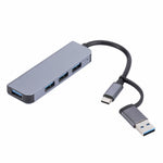 2301 4 in 1 USB+USB-C/Typ-C zu USB Multifunktions-Dockingstation HUB Adapter, 2301