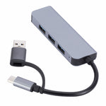 2301 4 in 1 USB+USB-C/Typ-C zu USB Multifunktions-Dockingstation HUB Adapter, 2301