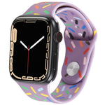 Regenbogen-Regentropfen-Silikonarmband, für Apple Watch SE 40mm, für Apple Watch SE 44mm, für Apple Watch 6 40mm, für Apple Watch 6 44mm