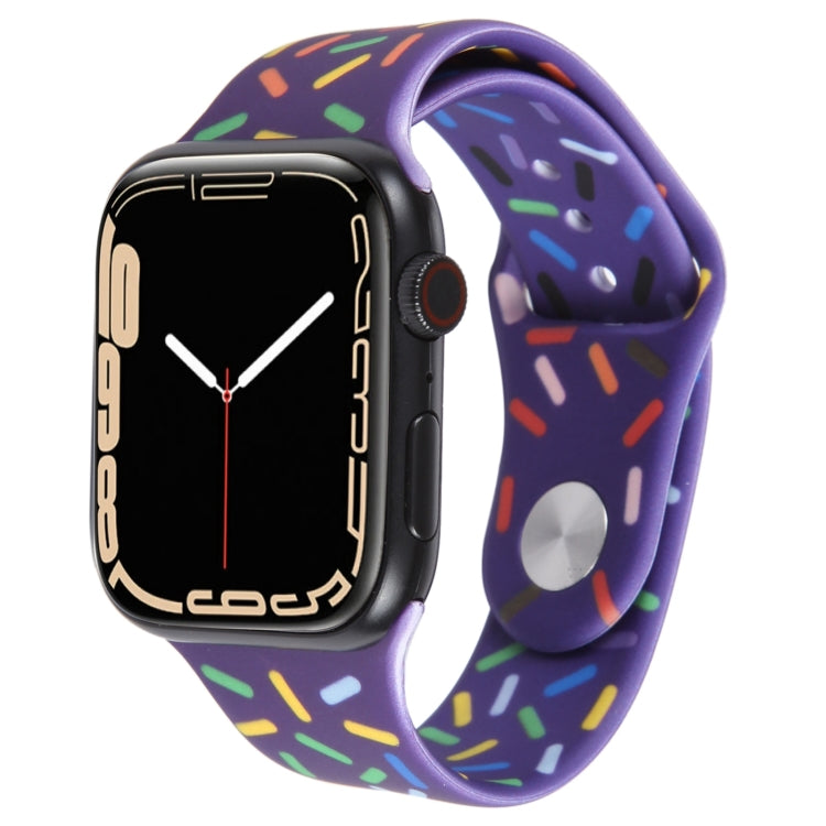 Regenbogen-Regentropfen-Silikonarmband, für Apple Watch SE 40mm, für Apple Watch SE 44mm, für Apple Watch 6 40mm, für Apple Watch 6 44mm