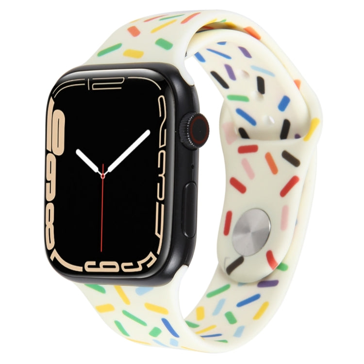 Regenbogen-Regentropfen-Silikonarmband, für Apple Watch SE 40mm, für Apple Watch SE 44mm, für Apple Watch 6 40mm, für Apple Watch 6 44mm