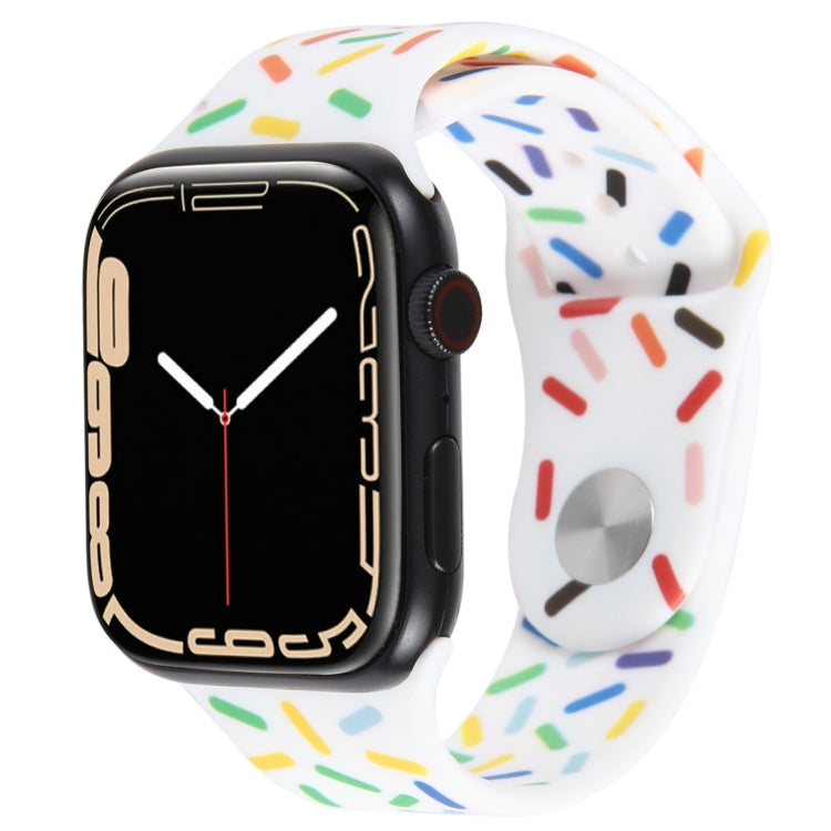 Regenbogen-Regentropfen-Silikonarmband, für Apple Watch SE 40mm, für Apple Watch SE 44mm, für Apple Watch 6 40mm, für Apple Watch 6 44mm