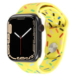 Regenbogen-Regentropfen-Silikonarmband, für Apple Watch SE 40mm, für Apple Watch SE 44mm, für Apple Watch 6 40mm, für Apple Watch 6 44mm