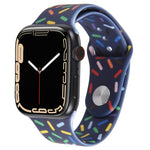 Regenbogen-Regentropfen-Silikonarmband, für Apple Watch SE 40mm, für Apple Watch SE 44mm, für Apple Watch 6 40mm, für Apple Watch 6 44mm
