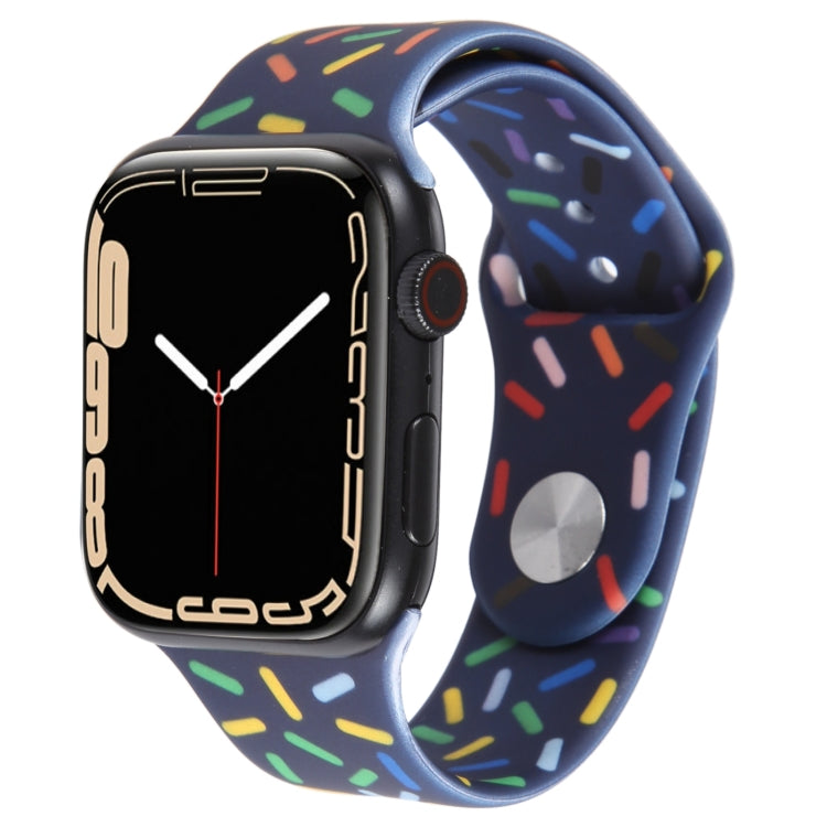Regenbogen-Regentropfen-Silikonarmband, für Apple Watch SE 40mm, für Apple Watch SE 44mm, für Apple Watch 6 40mm, für Apple Watch 6 44mm