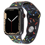 Regenbogen-Regentropfen-Silikonarmband, für Apple Watch SE 40mm, für Apple Watch SE 44mm, für Apple Watch 6 40mm, für Apple Watch 6 44mm