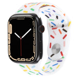Regenbogen-Regentropfen-Silikonarmband, für Apple Watch SE 40mm, für Apple Watch SE 44mm, für Apple Watch 6 40mm, für Apple Watch 6 44mm