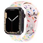 Regenbogen-Regentropfen-Silikonarmband, für Apple Watch SE 40mm, für Apple Watch SE 44mm, für Apple Watch 6 40mm, für Apple Watch 6 44mm
