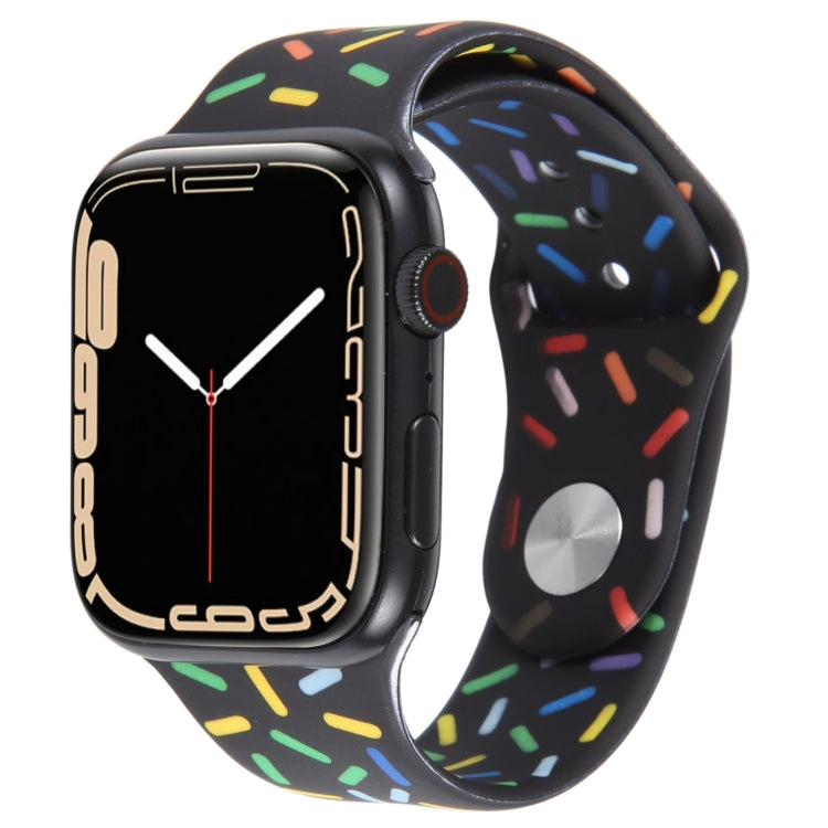 Regenbogen-Regentropfen-Silikonarmband, für Apple Watch SE 40mm, für Apple Watch SE 44mm, für Apple Watch 6 40mm, für Apple Watch 6 44mm