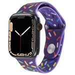 Regenbogen-Regentropfen-Silikonarmband, für Apple Watch SE 40mm, für Apple Watch SE 44mm, für Apple Watch 6 40mm, für Apple Watch 6 44mm