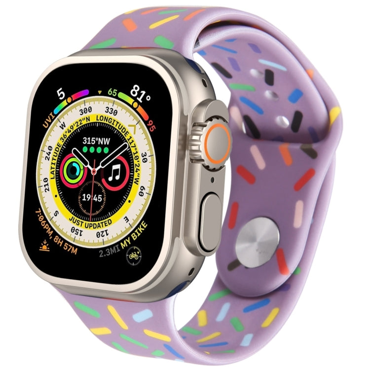 Regenbogen-Regentropfen-Silikonarmband, für Apple Watch 8 45mm, für Apple Watch Ultra 2 49mm, für Apple Watch SE 2022 40mm, für Apple Watch 9 45mm