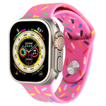 Regenbogen-Regentropfen-Silikonarmband, für Apple Watch 8 45mm, für Apple Watch Ultra 2 49mm, für Apple Watch SE 2022 40mm, für Apple Watch 9 45mm