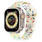Regenbogen-Regentropfen-Silikonarmband, für Apple Watch 8 45mm, für Apple Watch Ultra 2 49mm, für Apple Watch SE 2022 40mm, für Apple Watch 9 45mm
