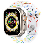 Regenbogen-Regentropfen-Silikonarmband, für Apple Watch 8 45mm, für Apple Watch Ultra 2 49mm, für Apple Watch SE 2022 40mm, für Apple Watch 9 45mm
