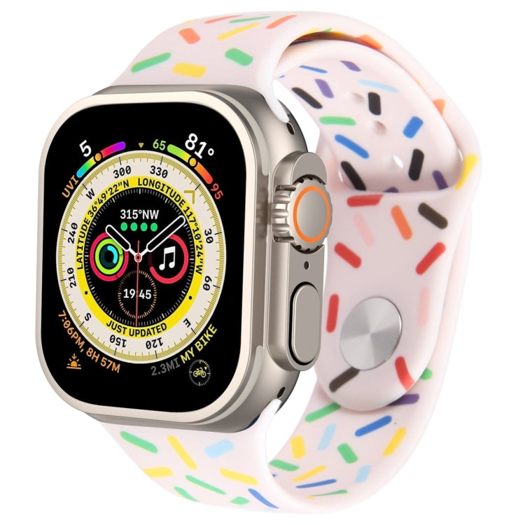 Regenbogen-Regentropfen-Silikonarmband, für Apple Watch 8 45mm, für Apple Watch Ultra 2 49mm, für Apple Watch SE 2022 40mm, für Apple Watch 9 45mm