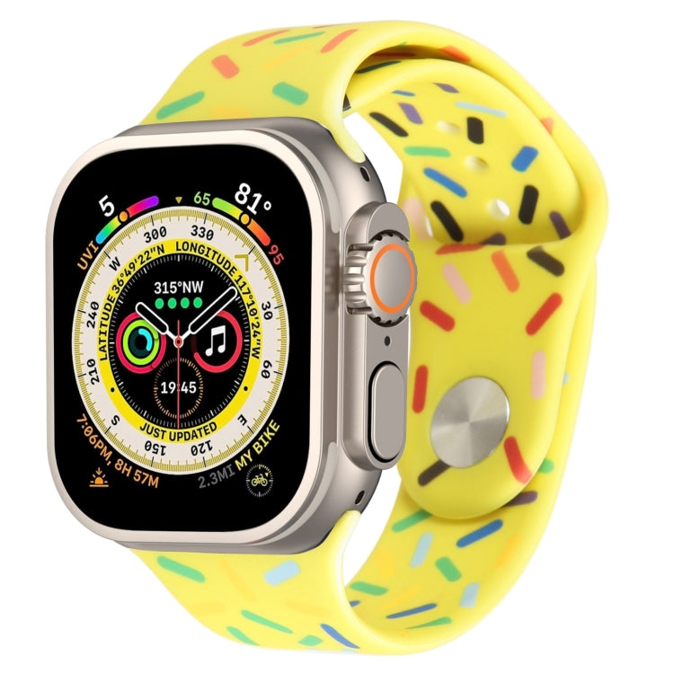 Regenbogen-Regentropfen-Silikonarmband, für Apple Watch 8 45mm, für Apple Watch Ultra 2 49mm, für Apple Watch SE 2022 40mm, für Apple Watch 9 45mm