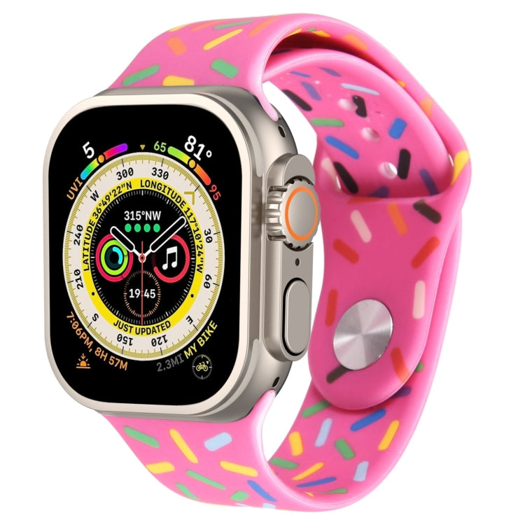 Regenbogen-Regentropfen-Silikonarmband, für Apple Watch 8 45mm, für Apple Watch Ultra 2 49mm, für Apple Watch SE 2022 40mm, für Apple Watch 9 45mm