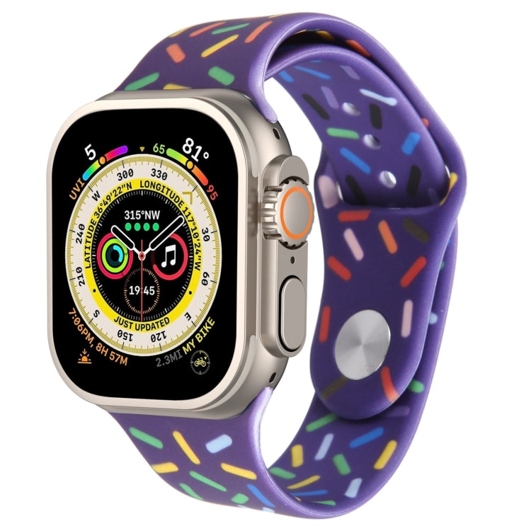 Regenbogen-Regentropfen-Silikonarmband, für Apple Watch 8 45mm, für Apple Watch Ultra 2 49mm, für Apple Watch SE 2022 40mm, für Apple Watch 9 45mm