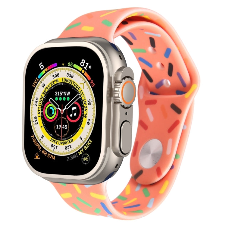 Regenbogen-Regentropfen-Silikonarmband, für Apple Watch SE 2022 44mm, für Apple Watch 9 41mm, für Apple Watch 7 41mm, für Apple Watch 7 45mm