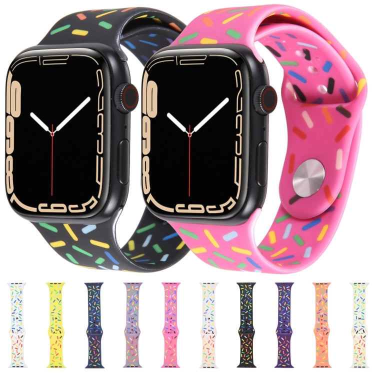 Regenbogen-Regentropfen-Silikonarmband, für Apple Watch SE 40mm, für Apple Watch SE 44mm, für Apple Watch 6 40mm, für Apple Watch 6 44mm