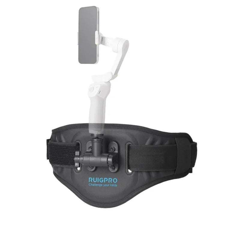 RUIGPRO Hüftgurt-Halterung, für Smartphone-Gimbal-Stabilisatoren, mit Adapter für Action-Kameras, mit Smartphone-Klemme, mit Smartphone-Klemme und Selfie-Stick, mit Adapter und Selfie-Stick