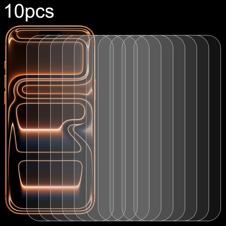 10 Stück 0,26 mm 9H 2,5D hochaluminiumvergütete Glasfolie, für iPhone 17 Pro Max, für iPhone 17 Pro / 17, für iPhone Air, für iPhone 16 Pro Max, für iPhone 16 Pro, für iPhone 16 Plus, für iPhone 16, für iPhone 15 Plus / 15 Pro Max, für iPhone 15 / 15 Pro