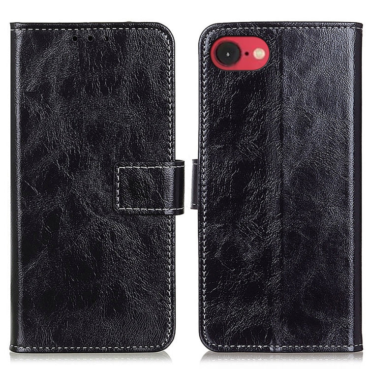 Retro Crazy Horse Textur Horizontal Flip Leder Handytasche, für iPhone 16e / 17e, für iPhone 17 Pro Max, für iPhone 17 Pro, für iPhone 17, für iPhone Air, für iPhone 16 Pro Max, für iPhone 16 Pro, für iPhone 16 Plus, für iPhone 16