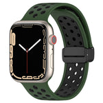 Magnetische Schnalle Silikon-Armband, für Apple Watch 6 44mm, für Apple Watch 5 44mm, für Apple Watch 5 40mm