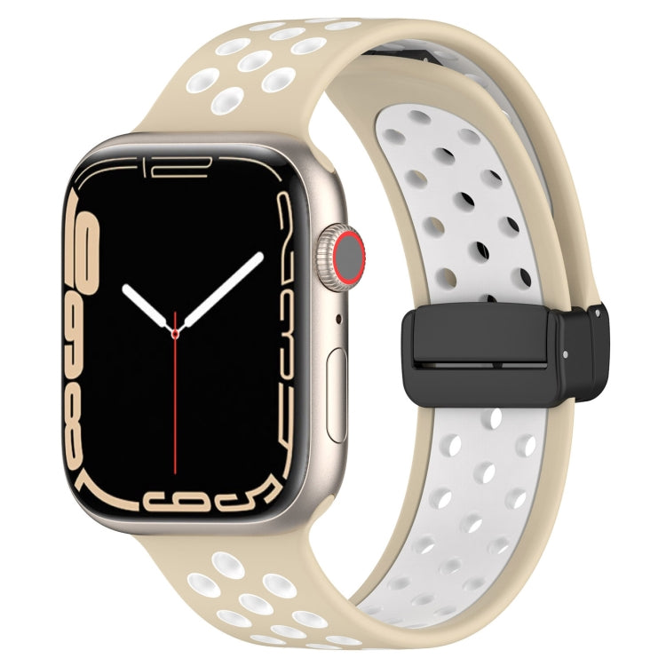 Magnetische Schnalle Silikon-Armband, für Apple Watch 6 44mm, für Apple Watch 5 44mm, für Apple Watch 5 40mm
