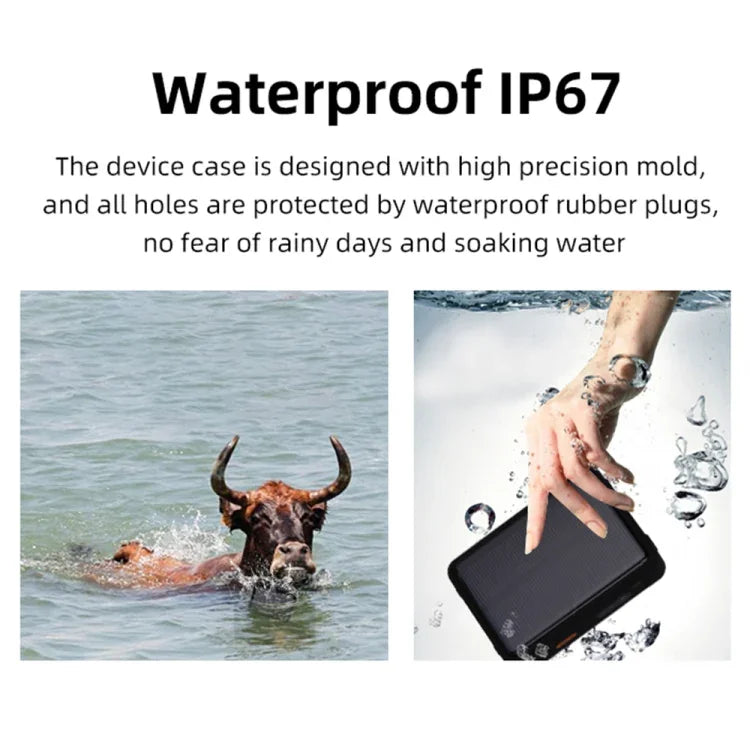 V44 Solarenergie Wasserdichter GPS-Tracker für Rinder und Schafe, V44 GPS-Tracker
