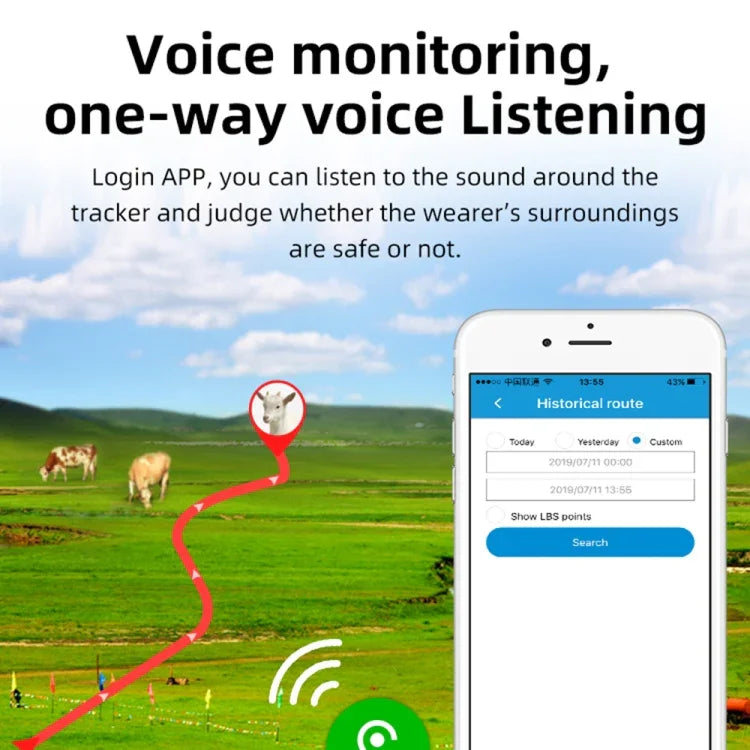 V44 Solarenergie Wasserdichter GPS-Tracker für Rinder und Schafe, V44 GPS-Tracker