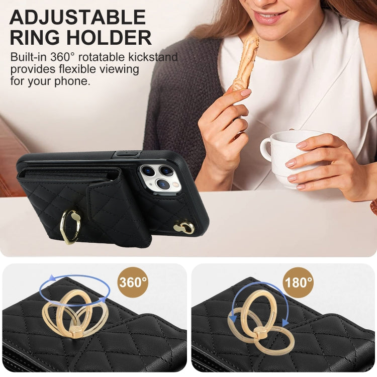 Rauten-Textur-Kartenfach-Handyhülle mit langem Umhängeband, für iPhone 11 Pro Max, für iPhone 11, für iPhone 11 Pro, für iPhone XR, für iPhone XS Max