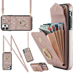 Rauten-Textur-Kartenfach-Handyhülle mit langem Umhängeband, für iPhone 11 Pro Max, für iPhone 11, für iPhone 11 Pro, für iPhone XR, für iPhone XS Max