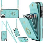 Rauten-Textur-Kartenfach-Handyhülle mit langem Umhängeband, für iPhone 11 Pro Max, für iPhone 11, für iPhone 11 Pro, für iPhone XR, für iPhone XS Max