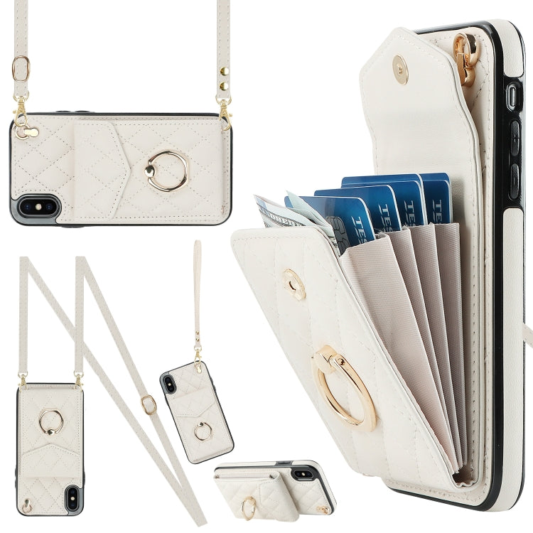 Rauten-Textur-Kartenfach-Handyhülle mit langem Umhängeband, für iPhone 11 Pro Max, für iPhone 11, für iPhone 11 Pro, für iPhone XR, für iPhone XS Max