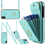 Rauten-Textur-Kartenfach-Handyhülle mit langem Umhängeband, für iPhone 11 Pro Max, für iPhone 11, für iPhone 11 Pro, für iPhone XR, für iPhone XS Max