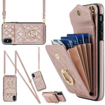 Rauten-Textur-Kartenfach-Handyhülle mit langem Umhängeband, für iPhone 11 Pro Max, für iPhone 11, für iPhone 11 Pro, für iPhone XR, für iPhone XS Max
