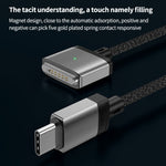 140W Typ-C zu Magsafe 3 Magnetisches Ladekabel, Silber, Blau