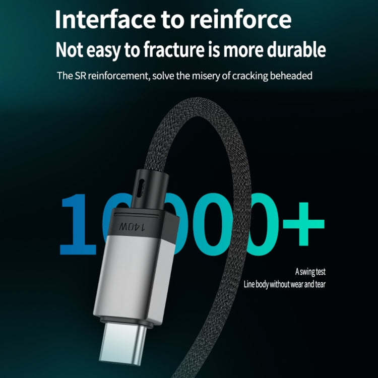 140W Typ-C zu Magsafe 3 Magnetisches Ladekabel, Silber, Blau