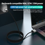140W Typ-C zu Magsafe 3 Magnetisches Ladekabel, Silber, Blau