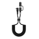 Ellbogen-Spiralfeder-Ladekabel, Länge: 1,5 m, Typ-C auf 8 Pin, Typ-C auf 8 Pin + Typ-C