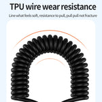Ellbogen-Spiralfeder-Ladekabel, Länge: 1,5 m, Typ-C auf 8 Pin, Typ-C auf 8 Pin + Typ-C