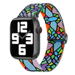 Gemustertes Nylon Ersatz Uhrenarmband, Für Apple Watch SE 2023 44mm, Für Apple Watch Ultra 49mm, Für Apple Watch SE 2023 40mm, Für Apple Watch 8 41mm, Für Apple Watch 8 45mm, Für Apple Watch Ultra 2 49mm