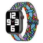 Gemustertes Nylon Ersatz Uhrenarmband, Für Apple Watch SE 2023 44mm, Für Apple Watch Ultra 49mm, Für Apple Watch SE 2023 40mm, Für Apple Watch 8 41mm, Für Apple Watch 8 45mm, Für Apple Watch Ultra 2 49mm