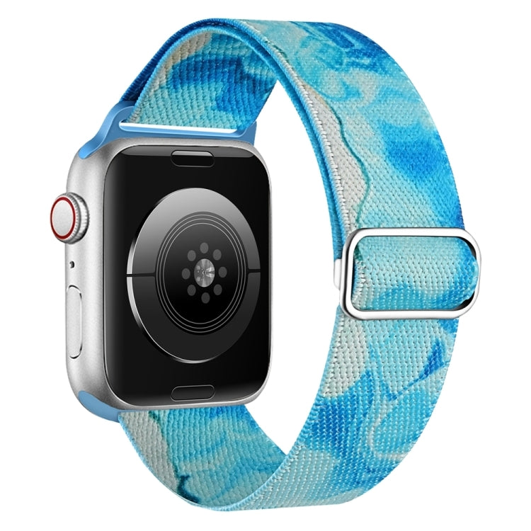 Painted Pattern Nylon Replacement Watch Band, For Apple Watch 9 45mm, For Apple Watch SE 2022 40mm, For Apple Watch 9 41mm, For Apple Watch SE 2022 44mm, For Apple Watch 7 41mm, For Apple Watch 7 45mm
