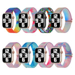Gemustertes Nylon Ersatz Uhrenarmband, Für Apple Watch SE 2023 44mm, Für Apple Watch Ultra 49mm, Für Apple Watch SE 2023 40mm, Für Apple Watch 8 41mm, Für Apple Watch 8 45mm, Für Apple Watch Ultra 2 49mm