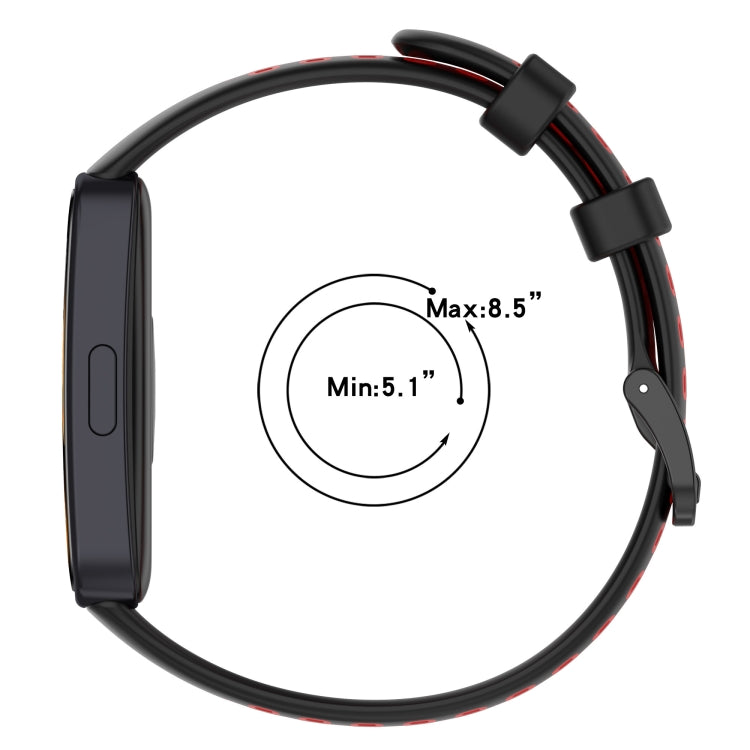 Two Color Silicone Watch Band, For Huawei Band 10 / 9 / 8